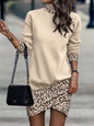 Printed Turtleneck Mini Dress
