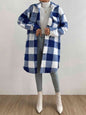 Plaid Collared Button Down Coat