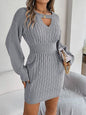 Slit Sweater Dress
