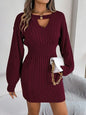 Slit Sweater Dress