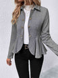 Ruffle Collared Blazer