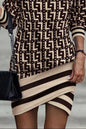 Printed Turtleneck Mini Dress