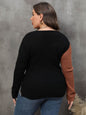 Plus Size Two-Tone Sweater