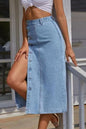 Split Denim Skirt