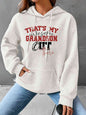 That’s My Grandson Slogan Graphic Drawstring Hoodie