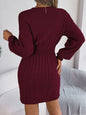 Slit Sweater Dress