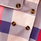 Plaid Lapel Collar Coat