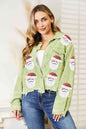 Santa Sequin Raw Hem Jacket