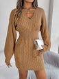 Slit Sweater Dress