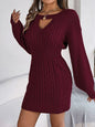 Slit Sweater Dress