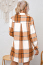 Plaid Sleeve Shirt Dress