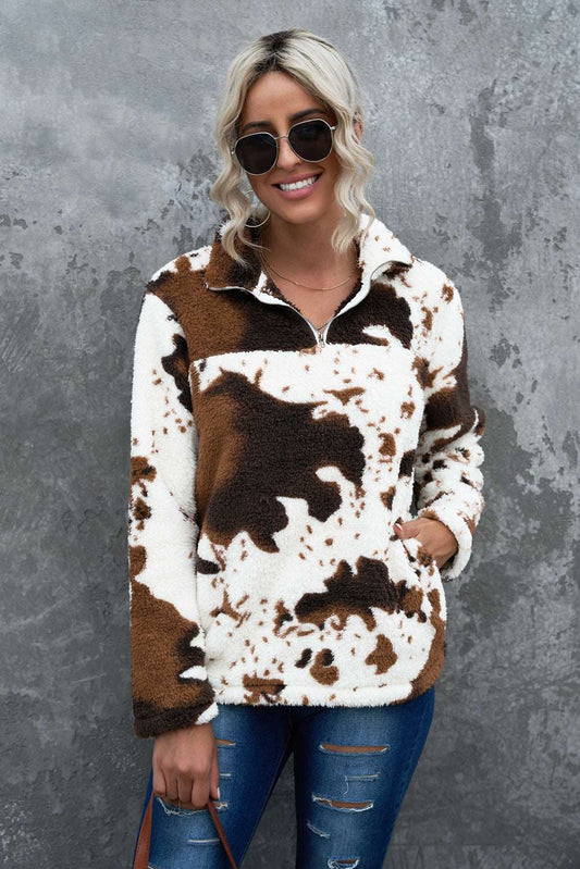 Cow Print Sweatshirt