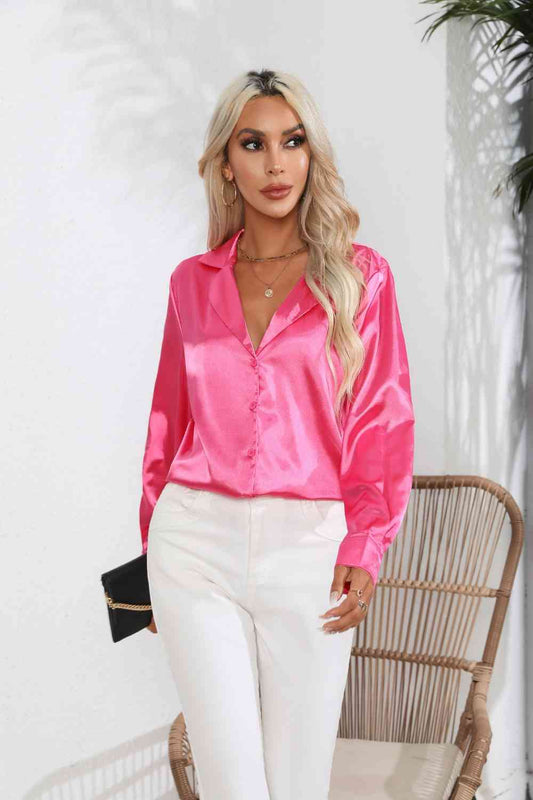 Satin Long Sleeve Shirt