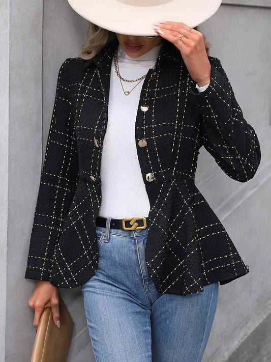 Ruffle Collared Blazer